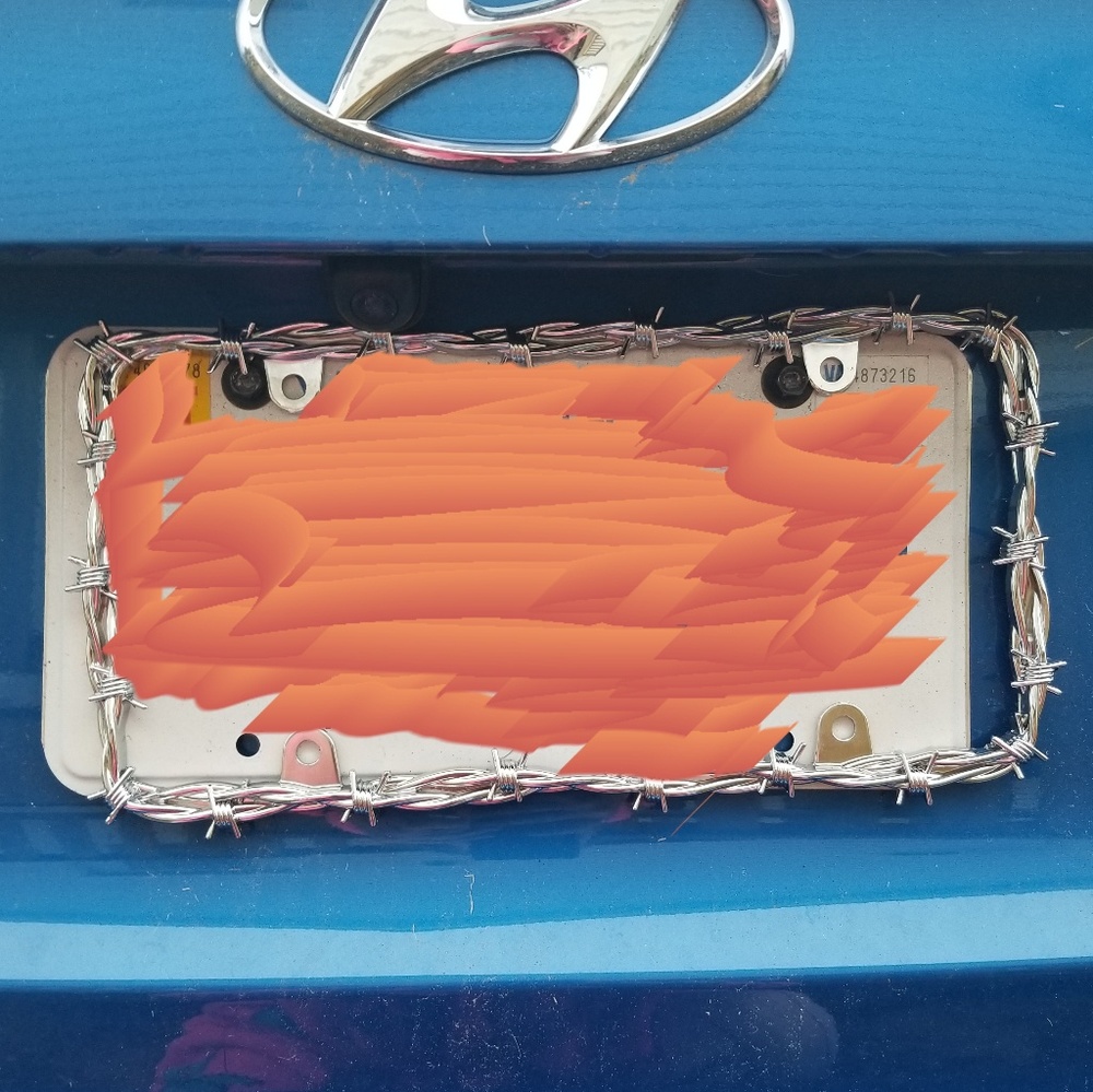 Barbed Wire License Plate Cover